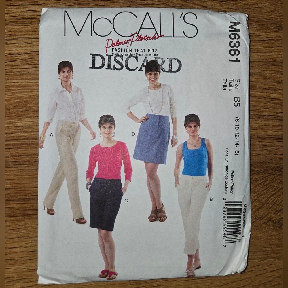 McCall's Patterns M6361 Skirt,Shorts & Pants 2 Lengths,Size B5 (8-10-12-14-16)
